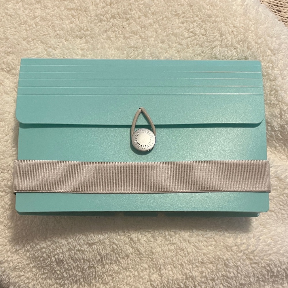 Martha Stewart Blue Accordion File with 8 Pockets